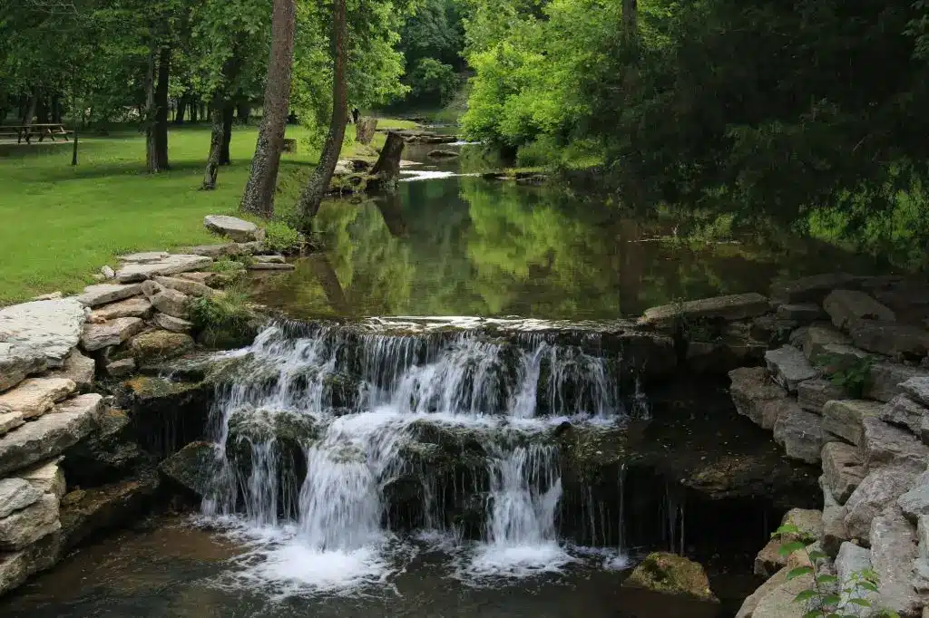 Serene Water Fall in the summer